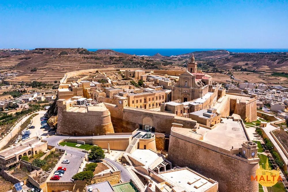 Victoria and the hilltop Cittadella — views over the whole of Gozo from the bastions