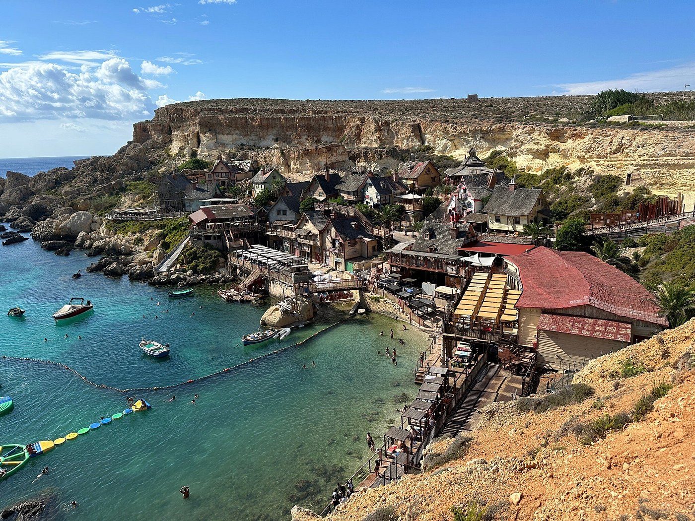 Popeye Village at Anchor Bay — the photo stop on the way to or from the ferry