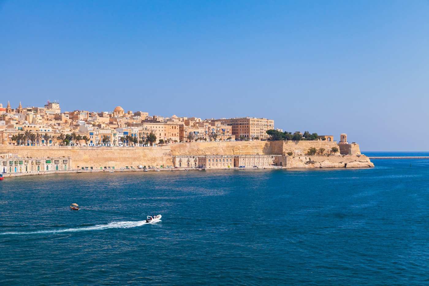 Valletta’s bastions rise straight from the sea — the view that greeted every arriving ship